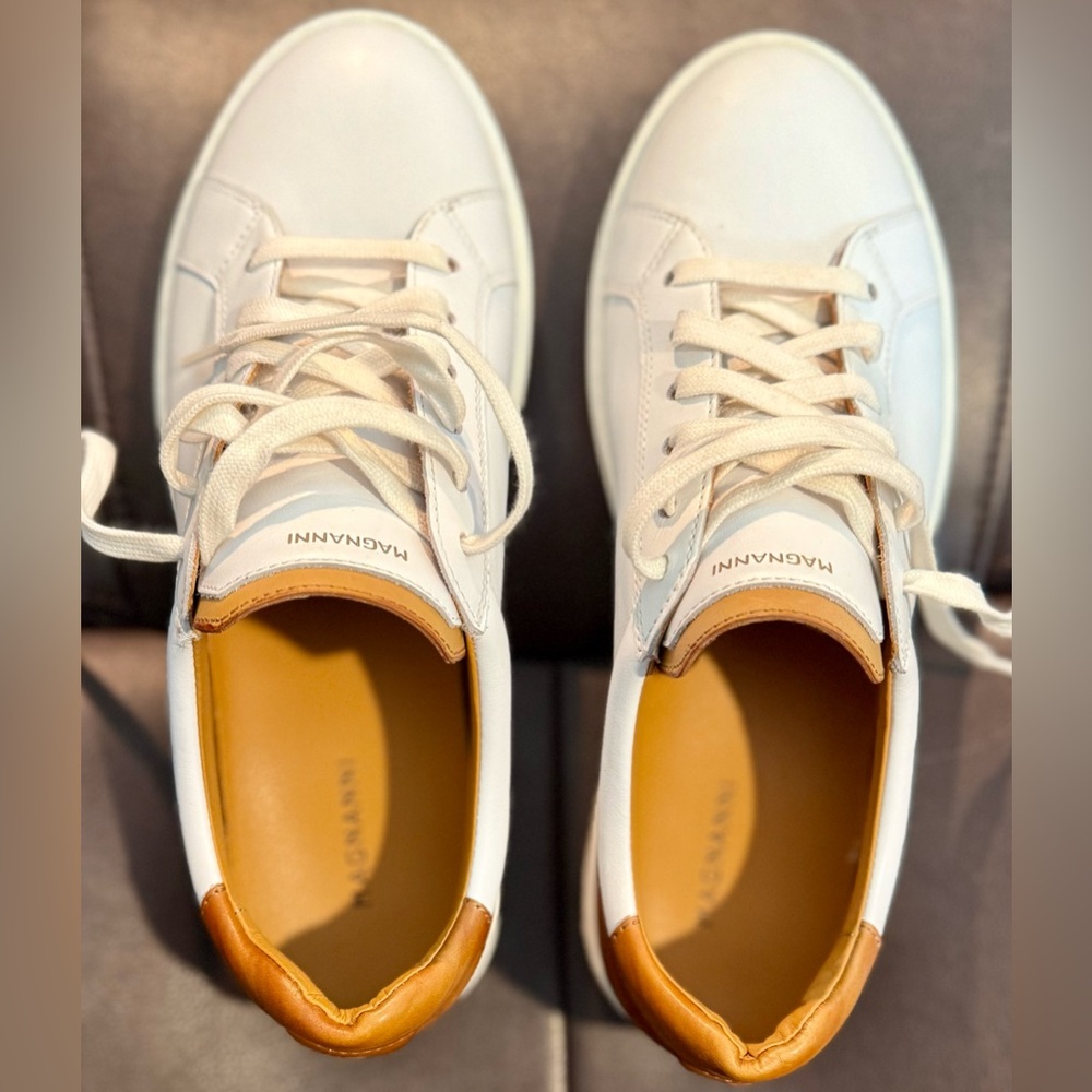 👟 Magnanni White Leather Sneakers EU 41 / US 8 NWOT Made in Portugal 🇵🇹